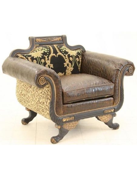 High End Jungle Darkness Accent Chair