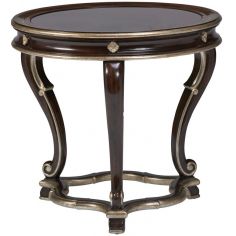 Round & Oval Side Tables Stunning Silver Moon of Autumn End Table