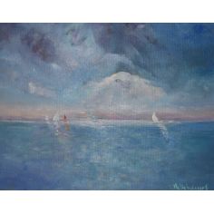 Original Oil Paintings By Artist: Anne-Marie Debuissert Sea-Breezing By Artist Anne-Marie Debuissert