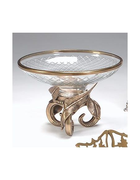 High Quality Furniture Cast Brass Leaves Bowl