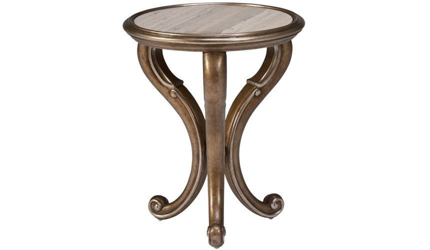 Round & Oval Side Tables Beautiful Piece of Moonlight Chairside Table