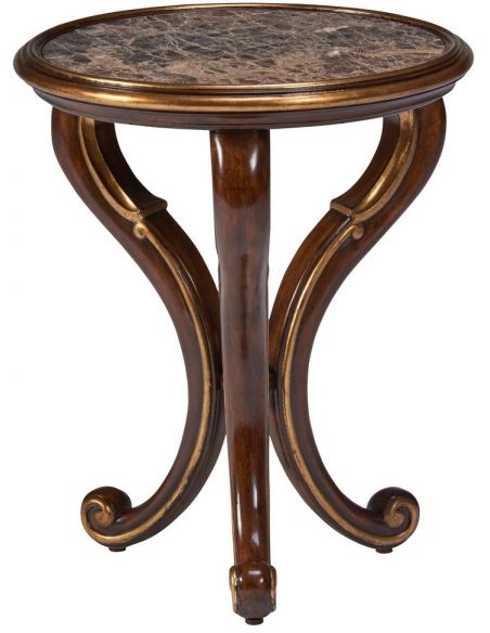 Round & Oval Side Tables Luxurious Molten Glazed Chairside Table