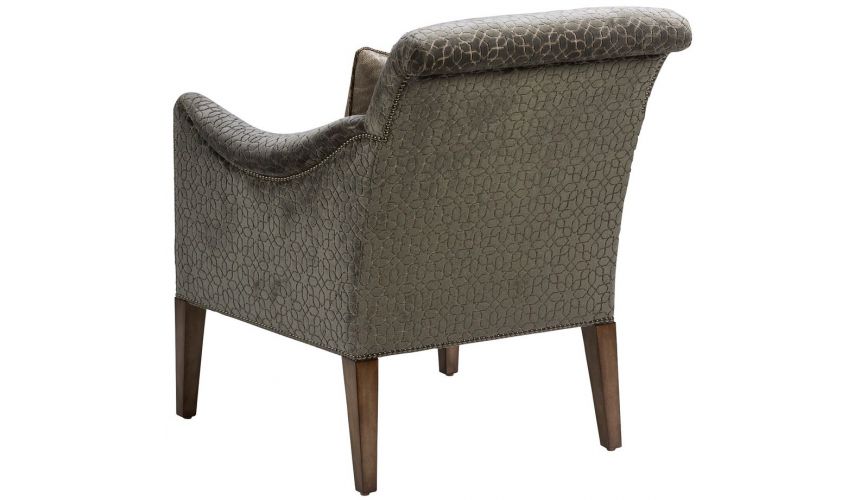 CHAIRS, Leather, Upholstered, Accent Luxurious Patterns of Nature Armchair