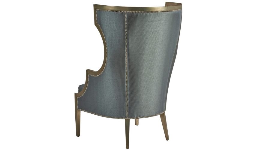 CHAIRS, Leather, Upholstered, Accent High End Winter's Ocean Accent Chair