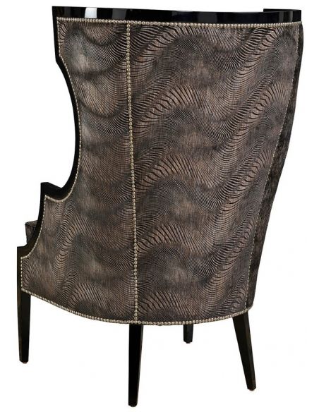 CHAIRS, Leather, Upholstered, Accent Luxurious Abstract Shadows Accent Chair