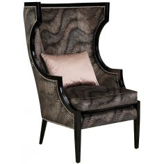 CHAIRS, Leather, Upholstered, Accent Luxurious Abstract Shadows Accent Chair