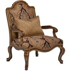 CHAIRS, Leather, Upholstered, Accent Luxurious Cornucopia of Plenty Accent Chair