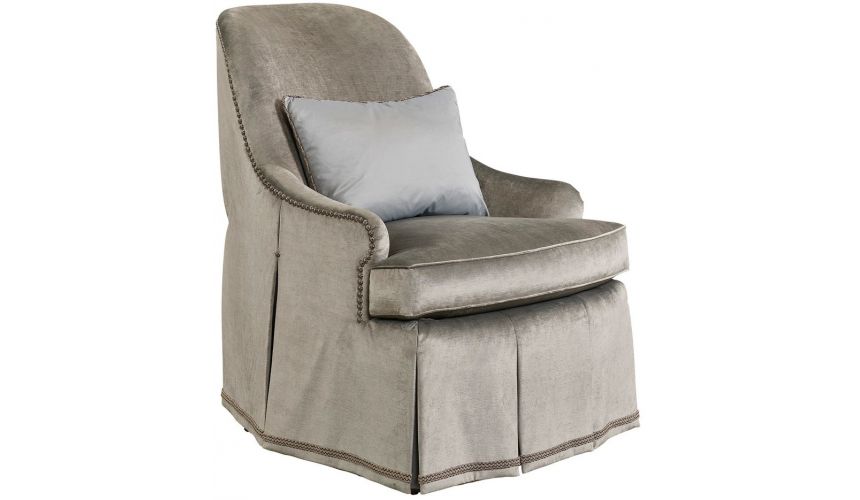 CHAIRS, Leather, Upholstered, Accent High End Lining of Clouds Armchair