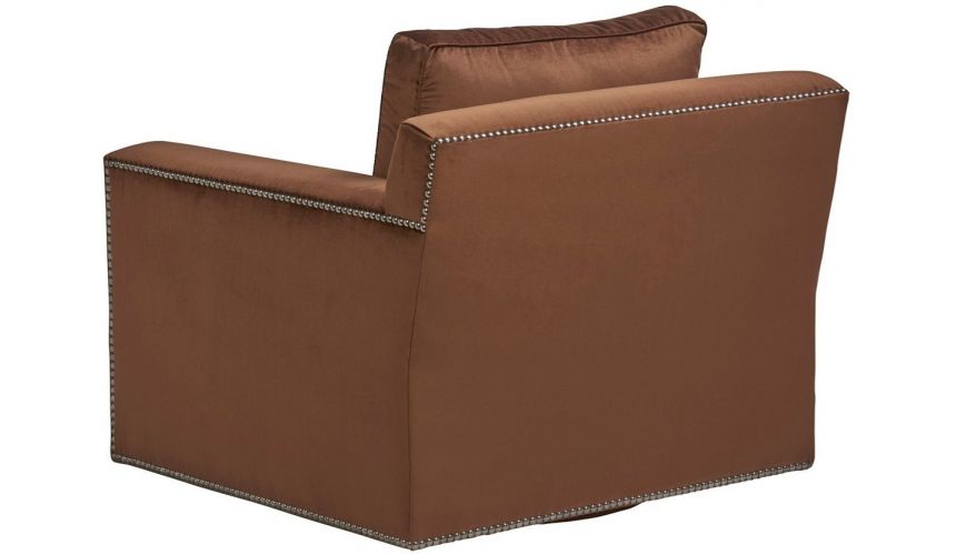 CHAIRS, Leather, Upholstered, Accent Gorgeous Seasoned and Spiced Armchair