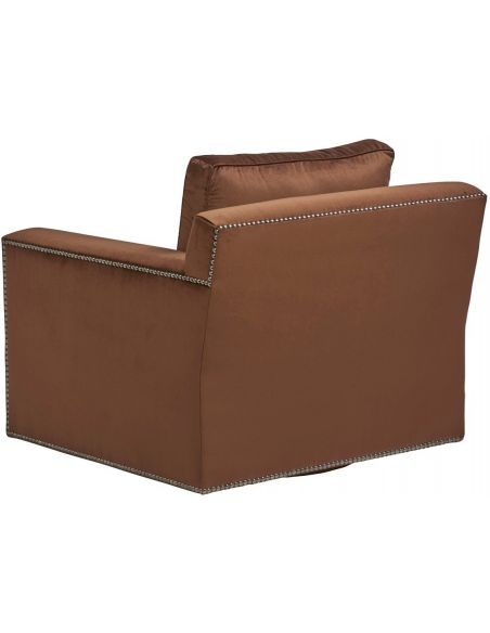 CHAIRS, Leather, Upholstered, Accent Gorgeous Seasoned and Spiced Armchair