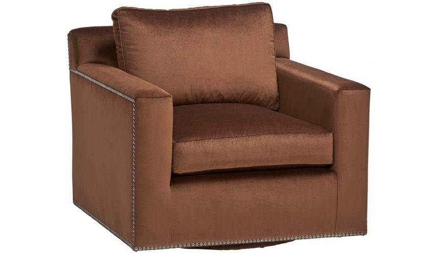 CHAIRS, Leather, Upholstered, Accent Gorgeous Seasoned and Spiced Armchair