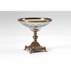 Decorative Accessories High Quality Furniture Hand Cut Crystal Compote