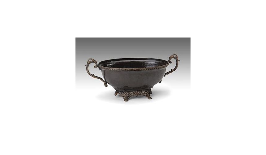 Decorative Accessories High Quality Furniture Bronze Hammered Bowl