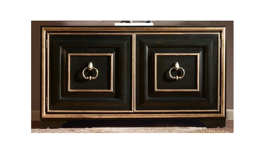 Breakfronts & China Cabinets High End Bronzed Moose Point Credenza