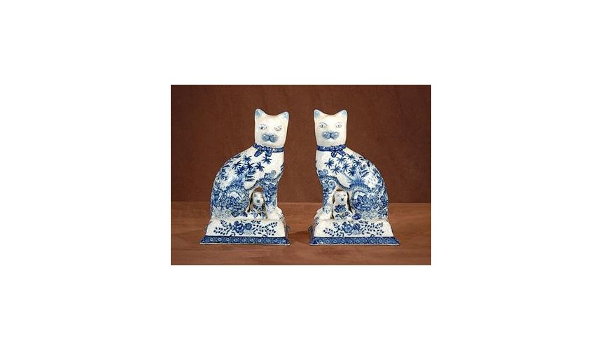 Feline Elegance Hand-Painted Leopard Figurines - Luxury Home Decor