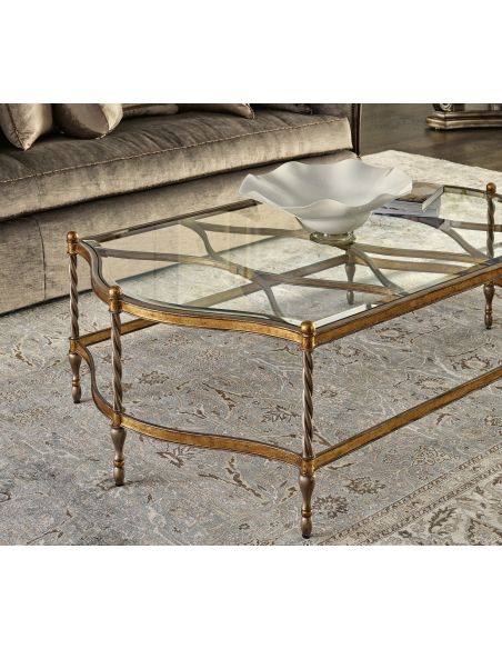 Beautiful Blessing of Apollo Glass Top Cocktail Table