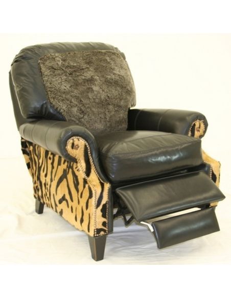 Lion Hair hide Recliner Chair