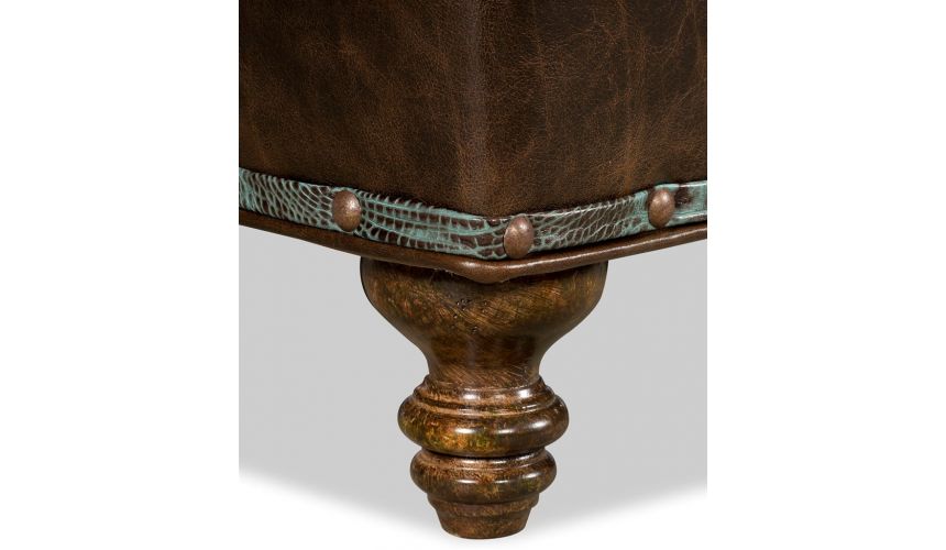 Luxury Leather & Upholstered Furniture Double chair chaise 4422