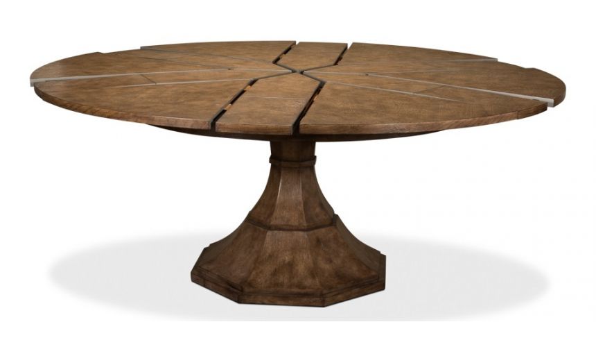 70 Round To Extending Table With, Round Kitchen Table With Leaf Extension