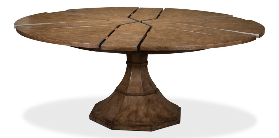 70 Round To Extending Table With, Round Tables With Extension Leaves