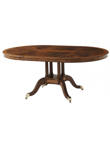 Round to oval formal table