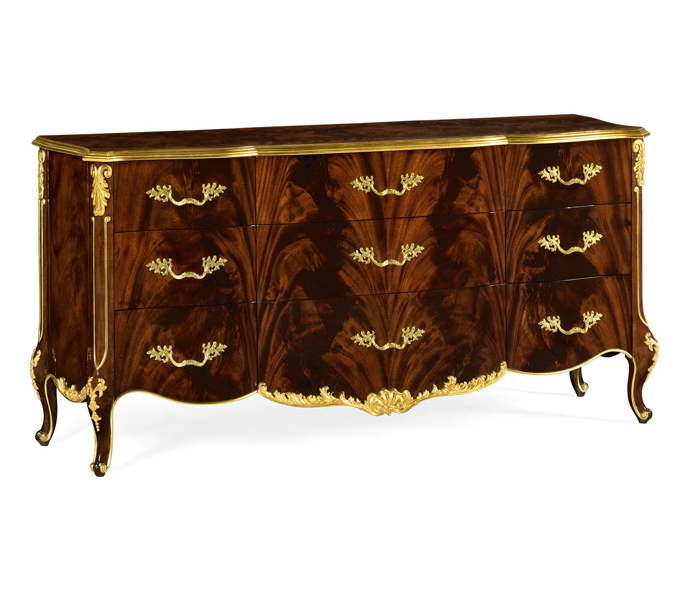 Breakfronts & China Cabinets Gilded Large Chest of Drawers