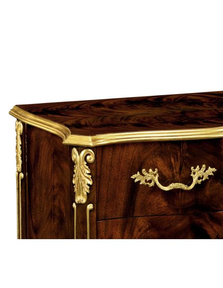 Breakfronts & China Cabinets Gilded Large Chest of Drawers