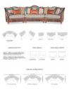 Luxury Leather & Upholstered Furniture Dark and Light Wedge Sofa