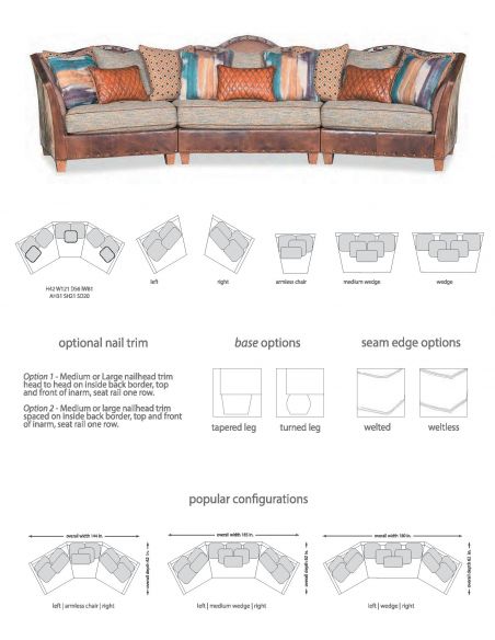 Luxury Leather & Upholstered Furniture Aw-sum modern western style sectional sofa