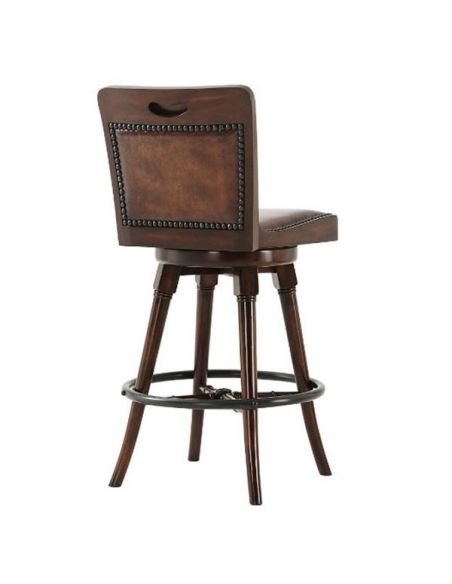 Western Furniture Leather bar stool