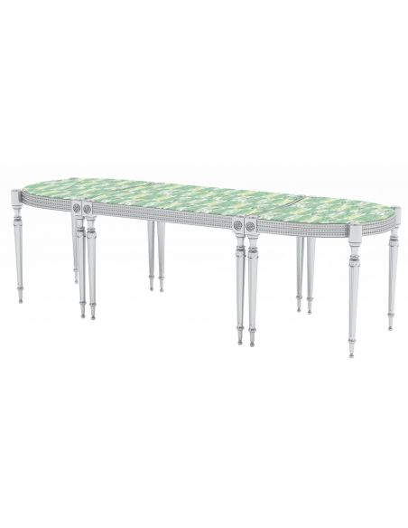 Jade top cocktail table with beautiful metal work detail