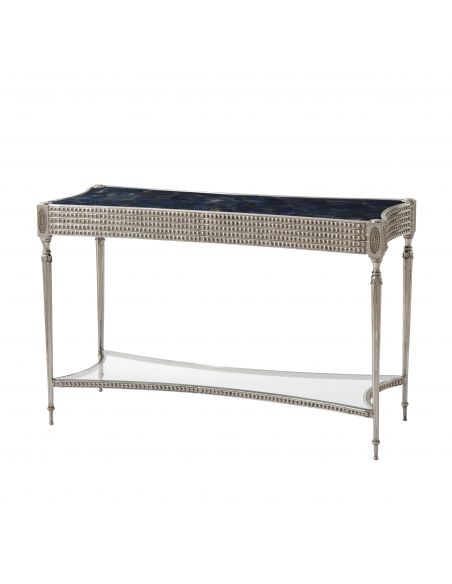 Round and Oval Coffee tables Jade top cocktail table with beautiful metal work detail
