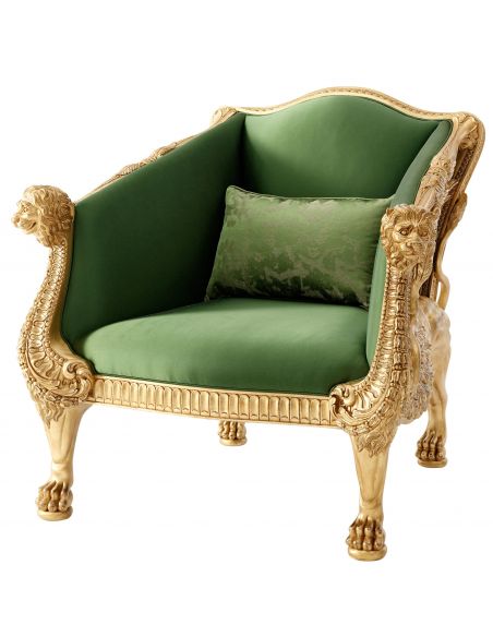 Empire Style Furniture Carved mahogany sofa