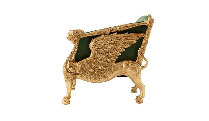 Empire Style Furniture Carved mahogany sofa