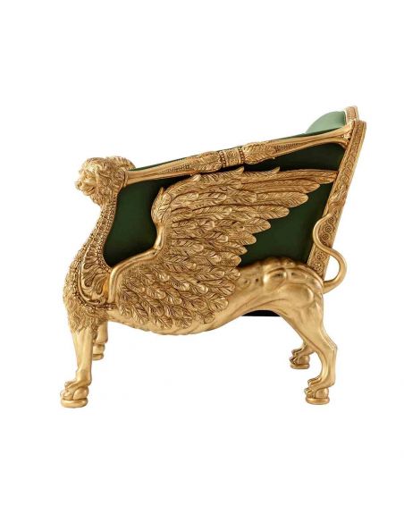 Empire Style Furniture Carved mahogany sofa