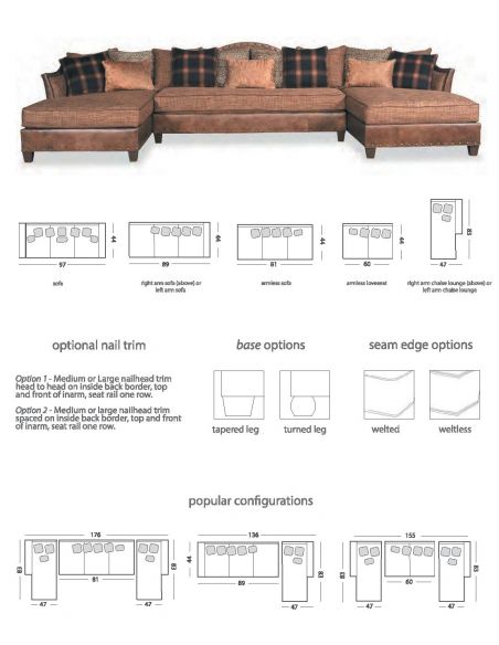 Sectional sofa custom configurations 7