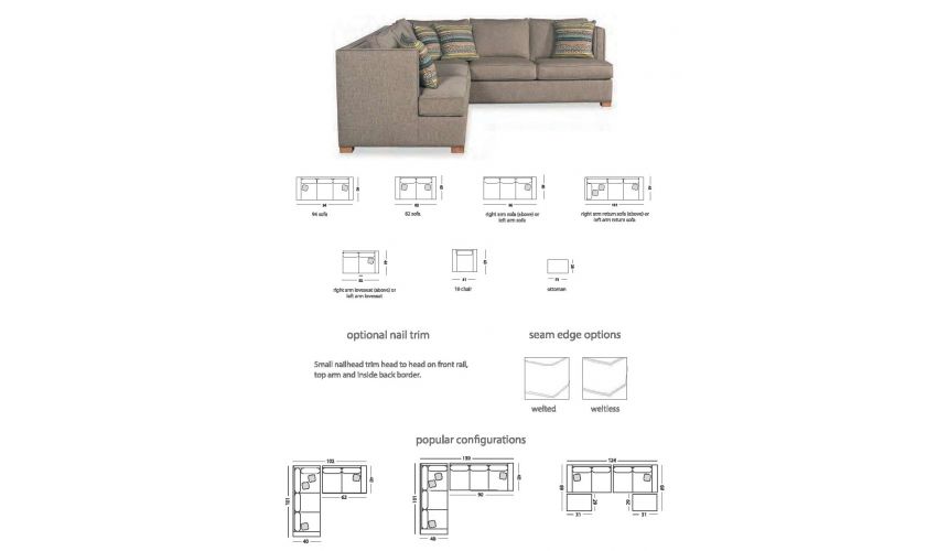 Sectional sofa custom configurations 8