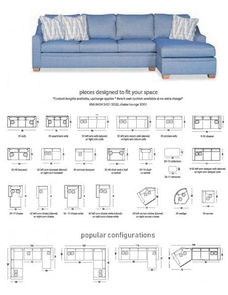 Sectional sofa custom configurations 1