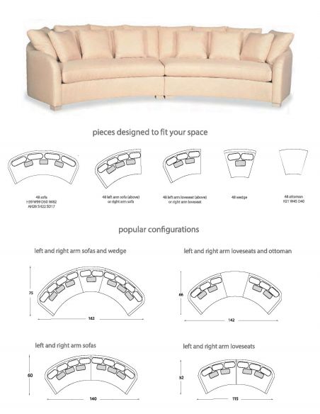 Sectional sofa custom configurations 14