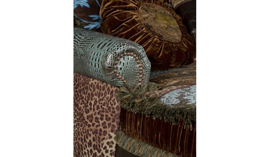 Luxury Leather & Upholstered Furniture Double chair chaise 4422