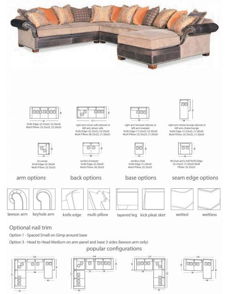 Sectional sofa custom configurations 6