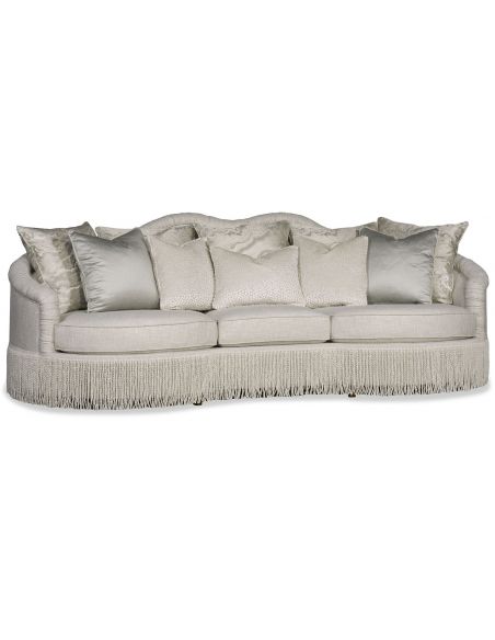 Modern and frilly large comfy sofa