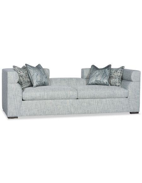Conversation sofa lounger in soft blue