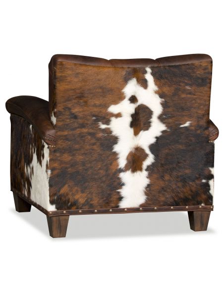 CHAIRS, Leather, Upholstered, Accent Leather and hair on hide accent chair