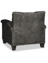 CHAIRS, Leather, Upholstered, Accent Smokey blue modern style leather accent chair