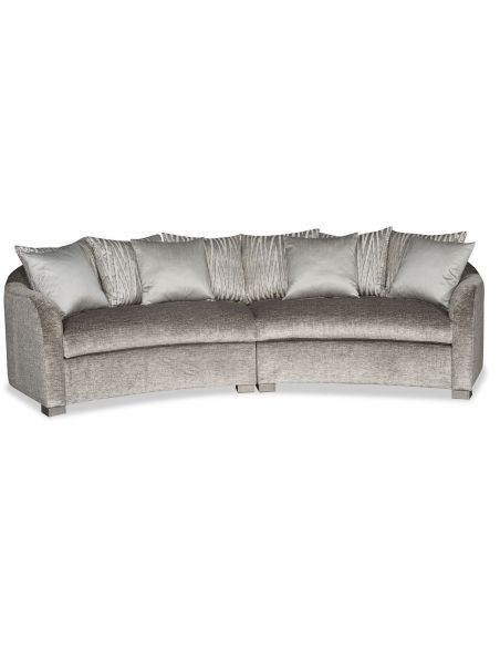 Curved modern style conversation sectional sofa