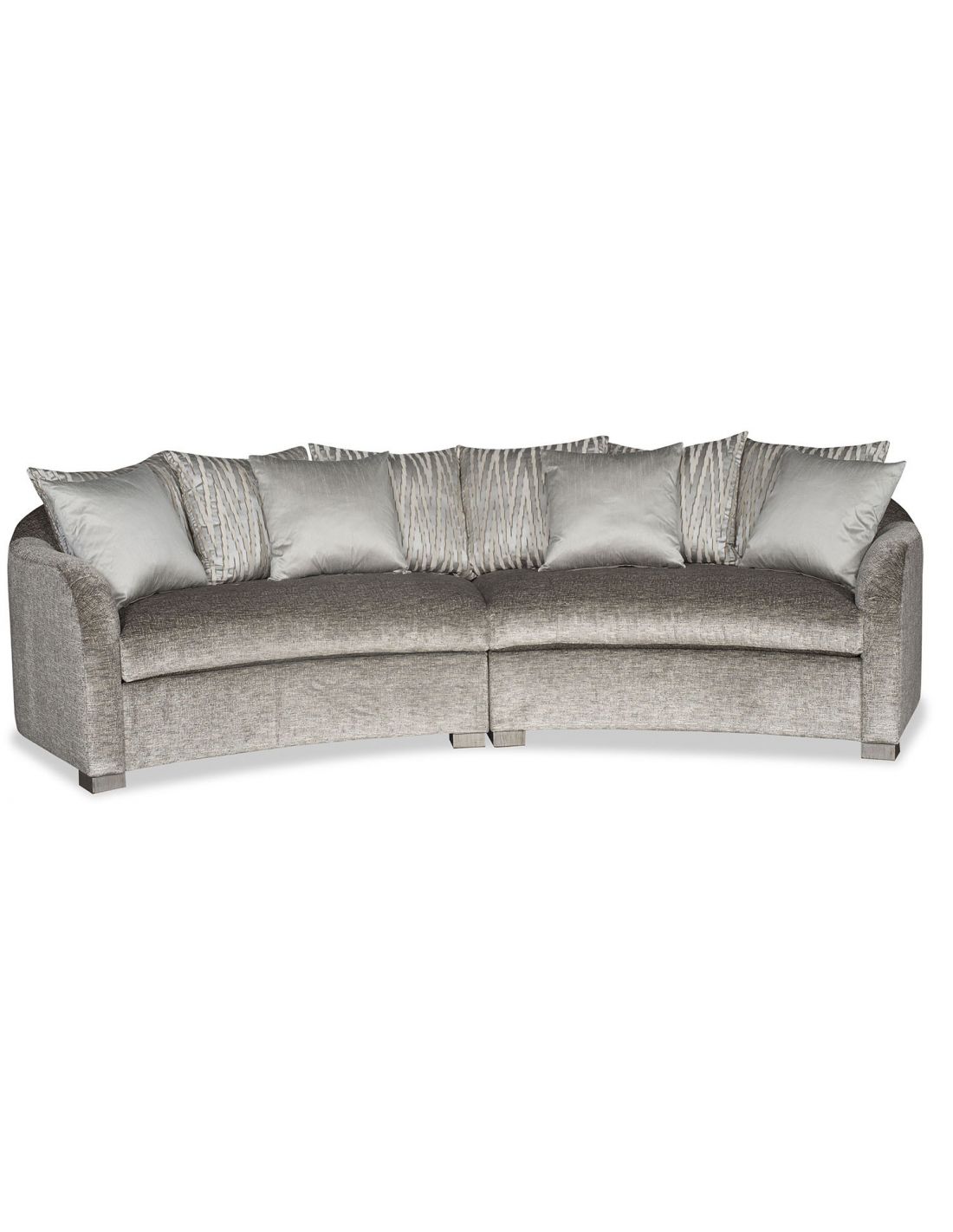 Curved Modern Style Conversation, Curved Leather Sectionals