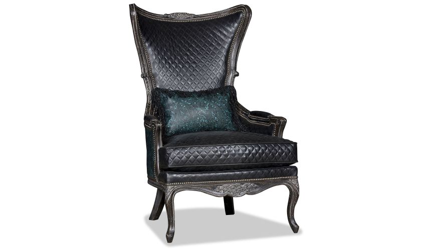 Cool Embossed Leather Accent Chair, Cool Leather Chairs