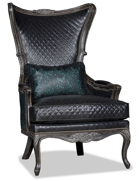 Cool embossed leather accent chair