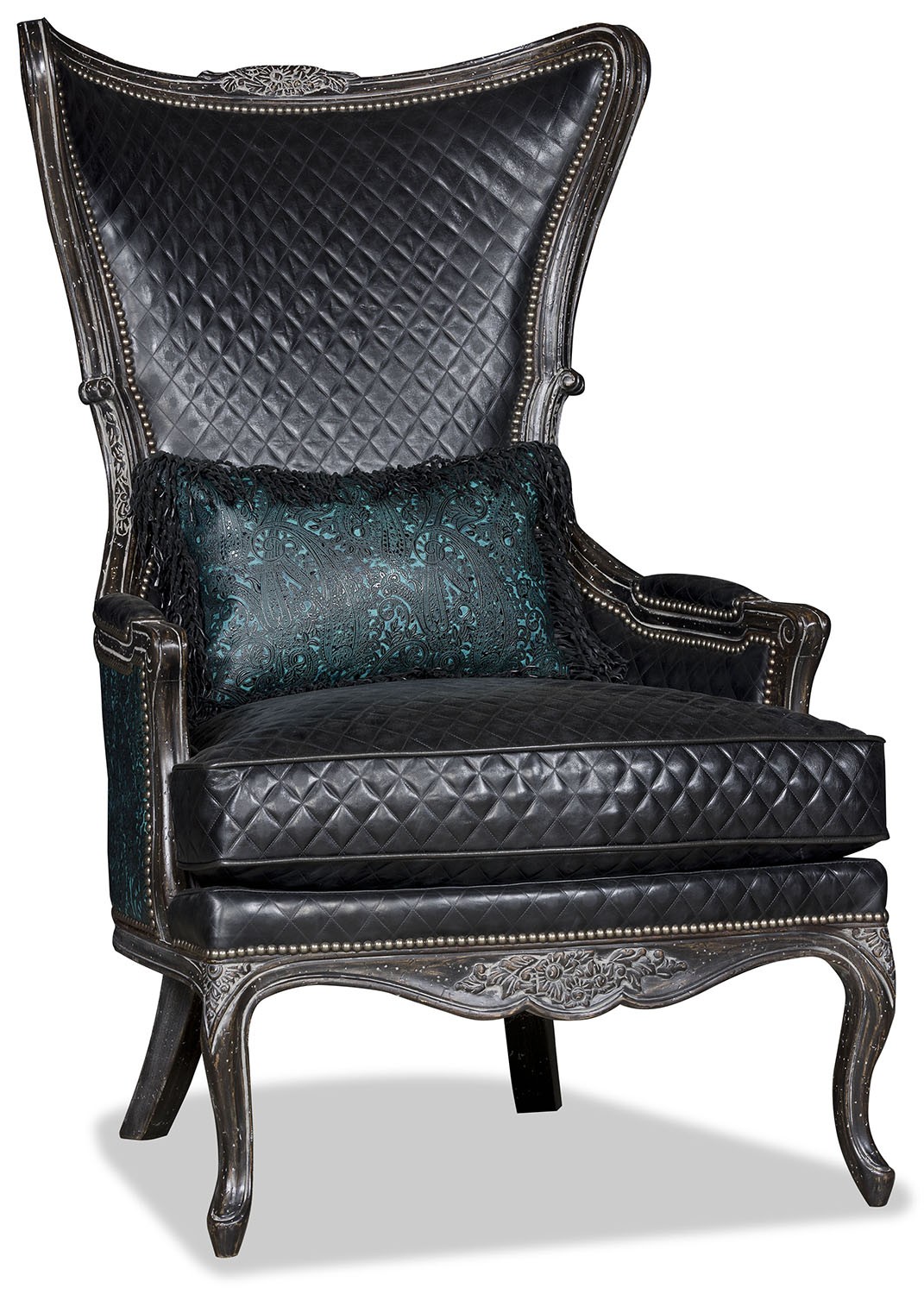 CHAIRS, Leather, Upholstered, Accent Cool embossed leather accent chair